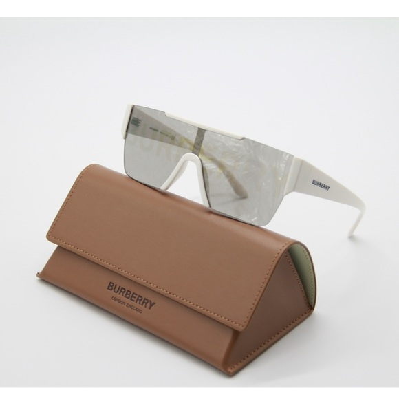 Burberry Other - NEW BURBERRY BE4291 3007/H UNISEX SHIELD SUNGLASSES BURBERRY BE4291 WHITE